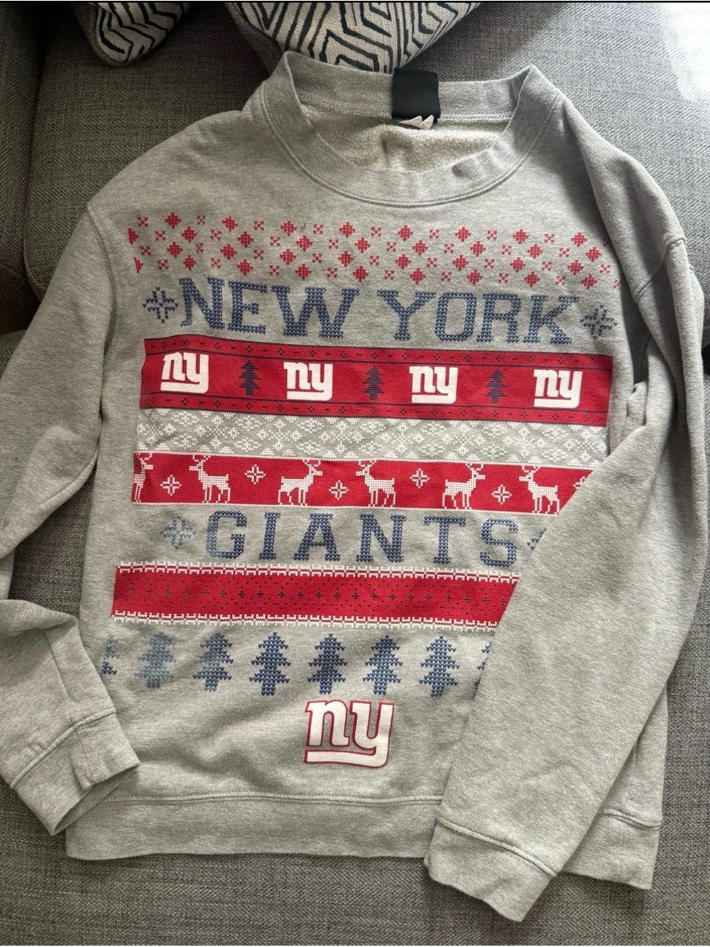 Women’s Gray NFL Holiday Sweatshirt